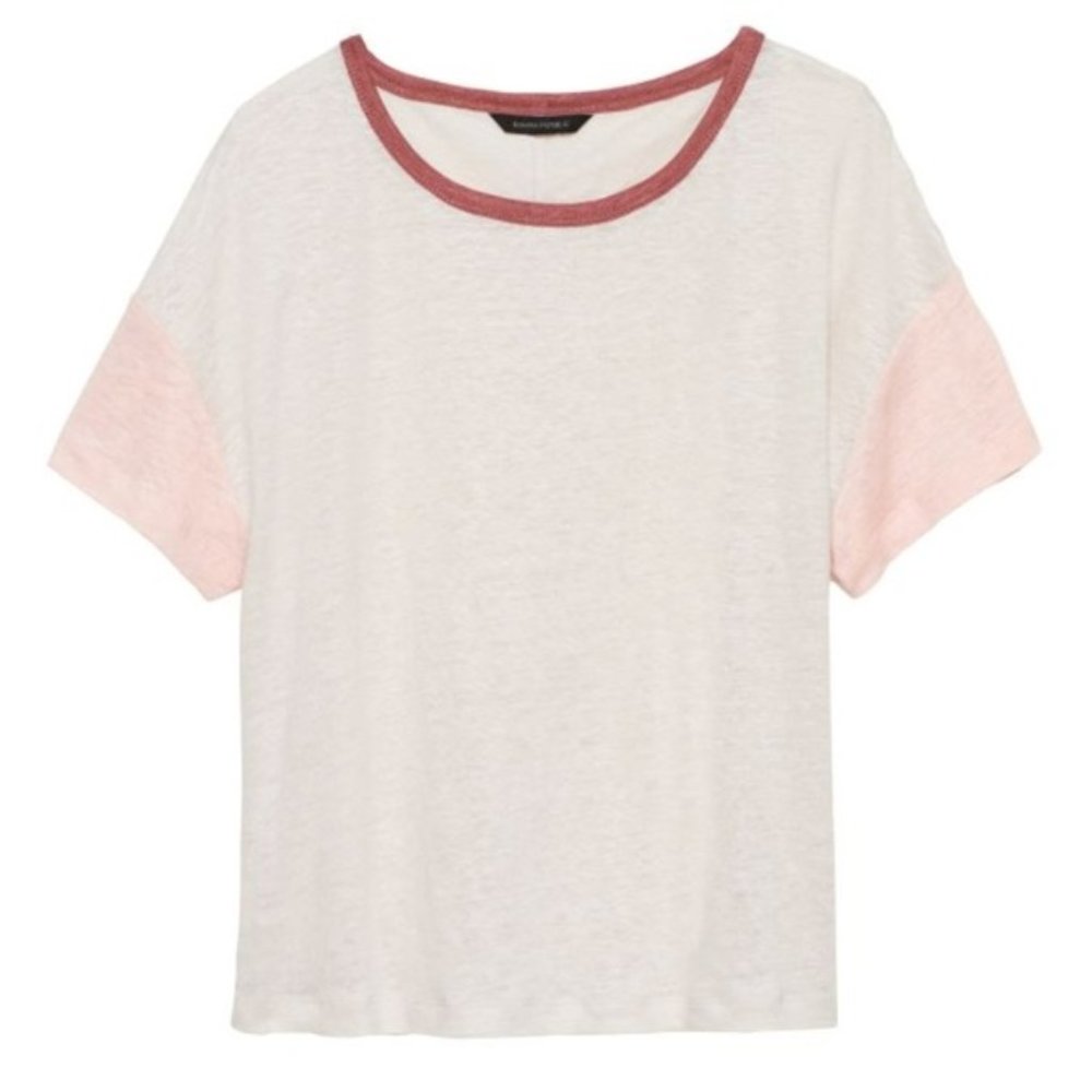 Linen Cropped T-Shirt